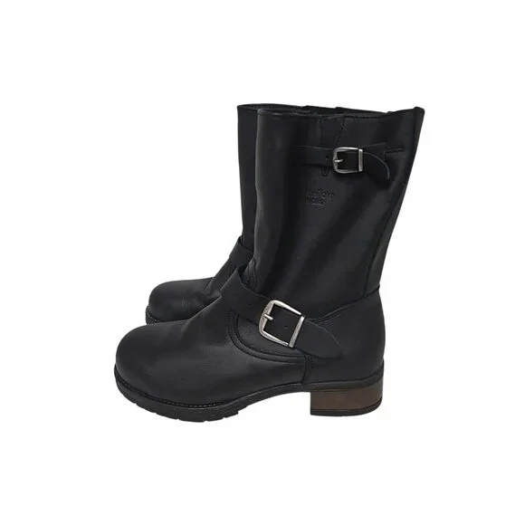 Mellow Walk Women's 412109 Safety Side Zip Boot Dress Engineer Black Size 7D - Picture 4 of 8